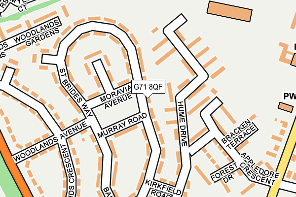 G71 8QF map - OS OpenMap – Local (Ordnance Survey)