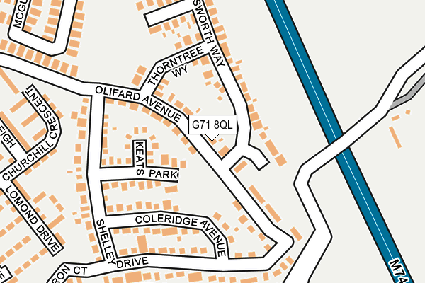 G71 8QL map - OS OpenMap – Local (Ordnance Survey)