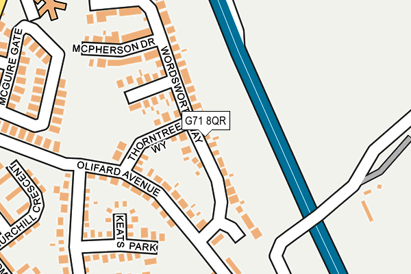 G71 8QR map - OS OpenMap – Local (Ordnance Survey)