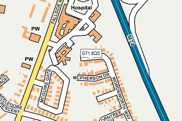 G71 8QS map - OS OpenMap – Local (Ordnance Survey)