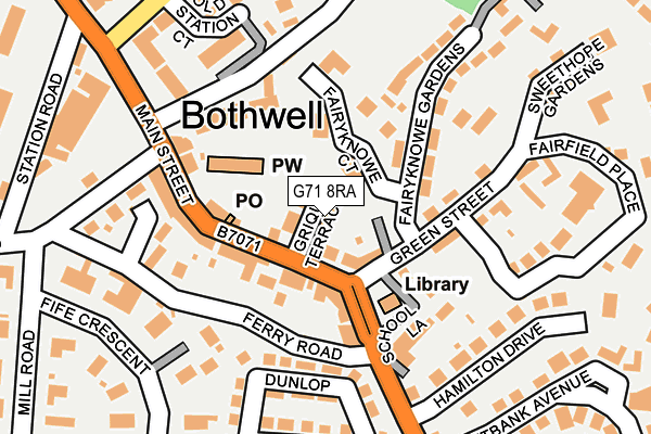 G71 8RA map - OS OpenMap – Local (Ordnance Survey)