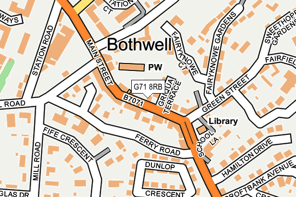 G71 8RB map - OS OpenMap – Local (Ordnance Survey)