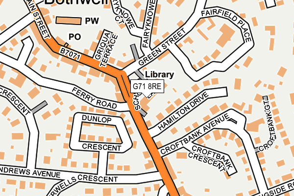 G71 8RE map - OS OpenMap – Local (Ordnance Survey)