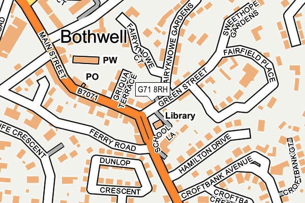 G71 8RH map - OS OpenMap – Local (Ordnance Survey)