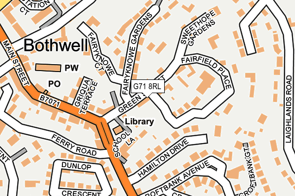 G71 8RL map - OS OpenMap – Local (Ordnance Survey)