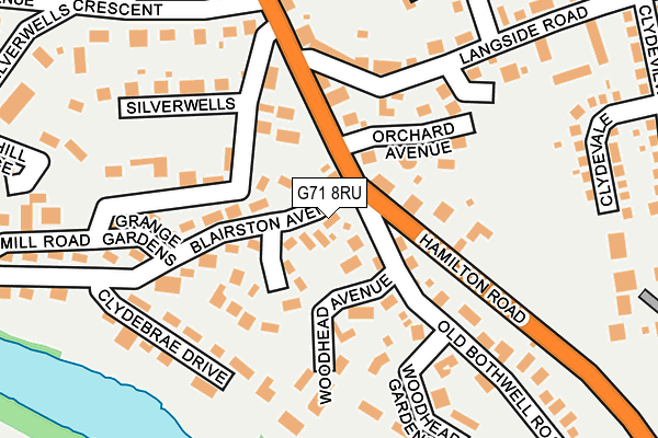 G71 8RU map - OS OpenMap – Local (Ordnance Survey)