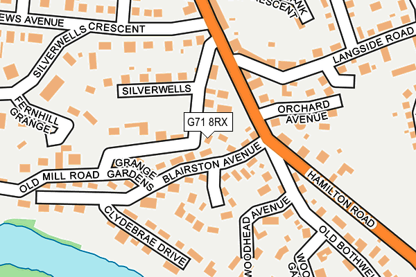 G71 8RX map - OS OpenMap – Local (Ordnance Survey)