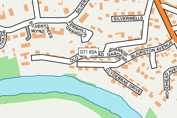 G71 8SA map - OS OpenMap – Local (Ordnance Survey)