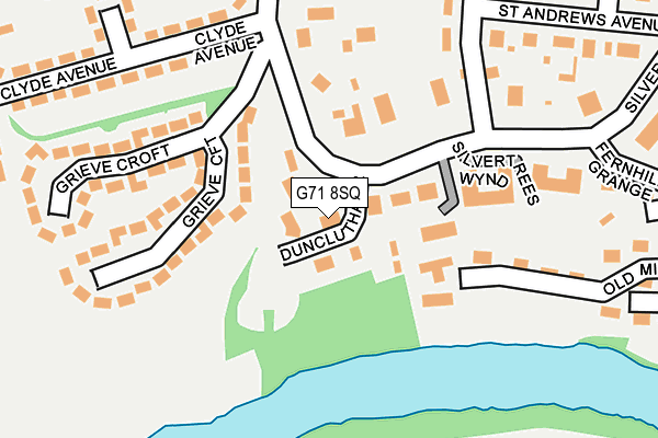 G71 8SQ map - OS OpenMap – Local (Ordnance Survey)