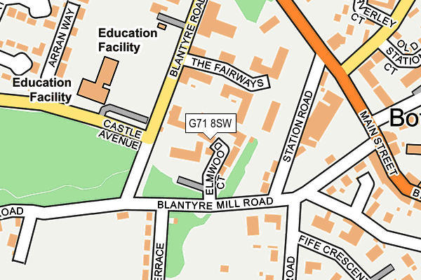 G71 8SW map - OS OpenMap – Local (Ordnance Survey)