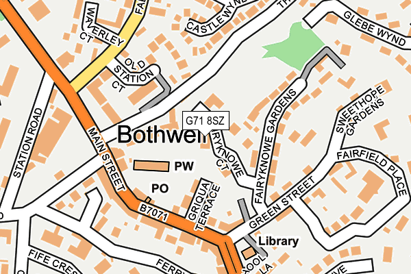 G71 8SZ map - OS OpenMap – Local (Ordnance Survey)