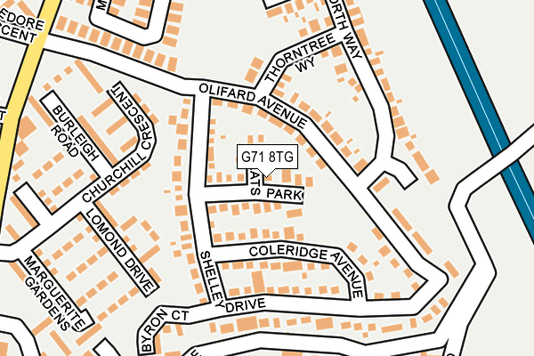 G71 8TG map - OS OpenMap – Local (Ordnance Survey)