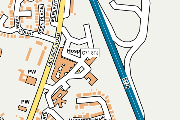 G71 8TJ map - OS OpenMap – Local (Ordnance Survey)