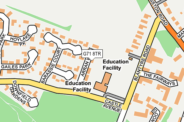 G71 8TR map - OS OpenMap – Local (Ordnance Survey)