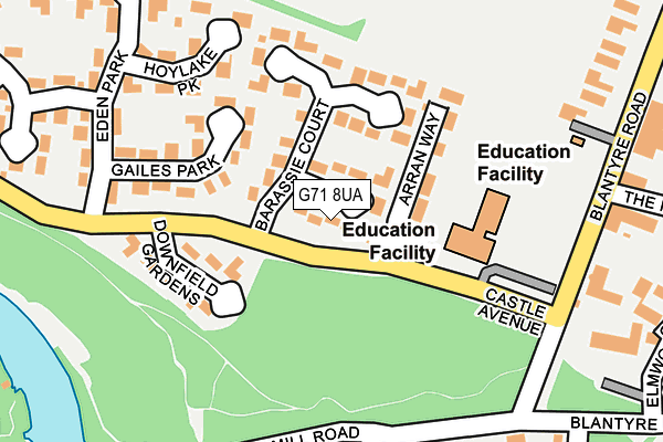 G71 8UA map - OS OpenMap – Local (Ordnance Survey)