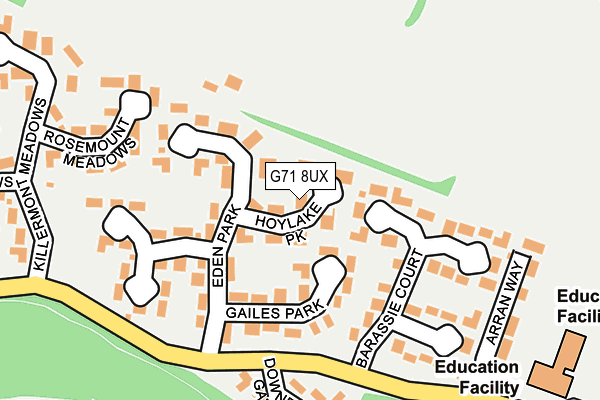 G71 8UX map - OS OpenMap – Local (Ordnance Survey)