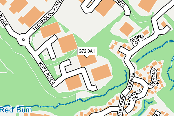 G72 0AH map - OS OpenMap – Local (Ordnance Survey)