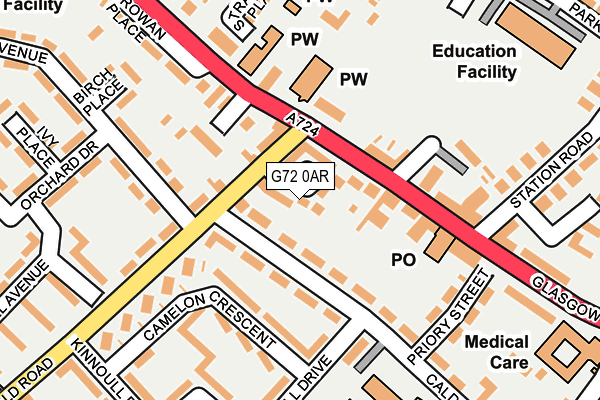 G72 0AR map - OS OpenMap – Local (Ordnance Survey)