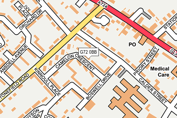 G72 0BB map - OS OpenMap – Local (Ordnance Survey)