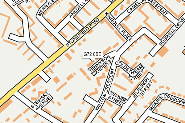 G72 0BE map - OS OpenMap – Local (Ordnance Survey)