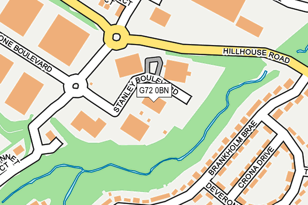 G72 0BN map - OS OpenMap – Local (Ordnance Survey)