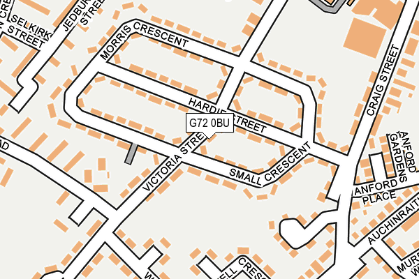 G72 0BU map - OS OpenMap – Local (Ordnance Survey)