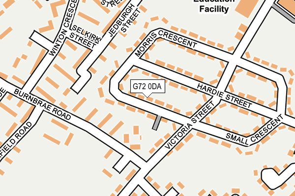 G72 0DA map - OS OpenMap – Local (Ordnance Survey)