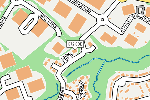 G72 0DE map - OS OpenMap – Local (Ordnance Survey)