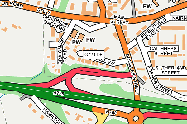 G72 0DF map - OS OpenMap – Local (Ordnance Survey)