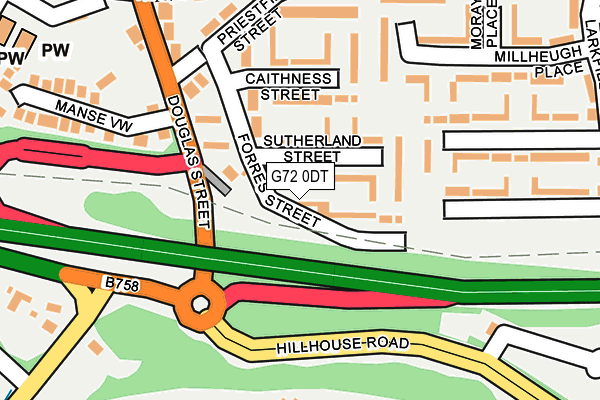 G72 0DT map - OS OpenMap – Local (Ordnance Survey)