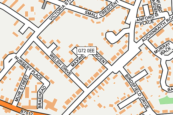 G72 0EE map - OS OpenMap – Local (Ordnance Survey)
