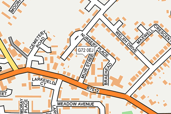 G72 0EJ map - OS OpenMap – Local (Ordnance Survey)