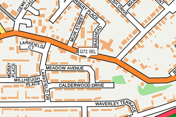 G72 0EL map - OS OpenMap – Local (Ordnance Survey)