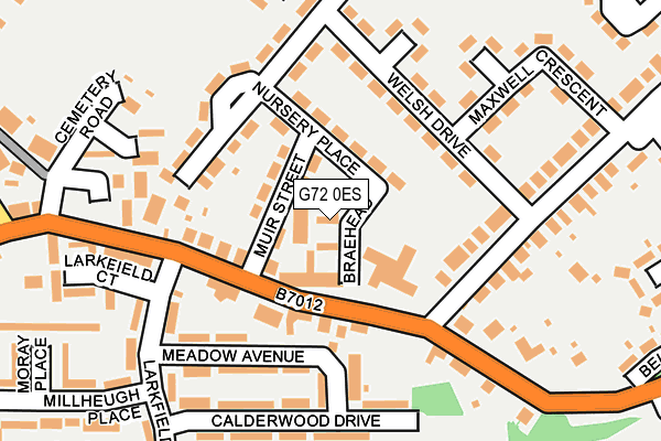 G72 0ES map - OS OpenMap – Local (Ordnance Survey)