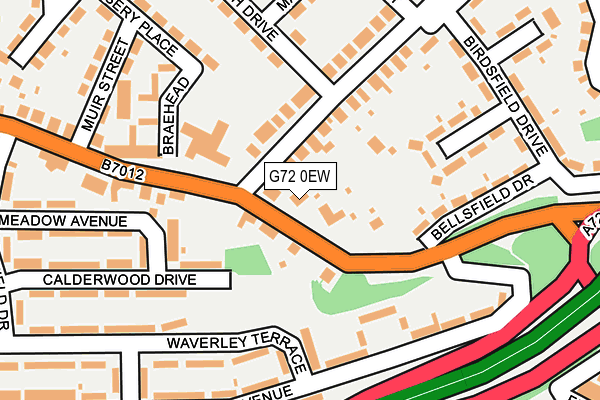 G72 0EW map - OS OpenMap – Local (Ordnance Survey)