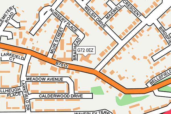 G72 0EZ map - OS OpenMap – Local (Ordnance Survey)