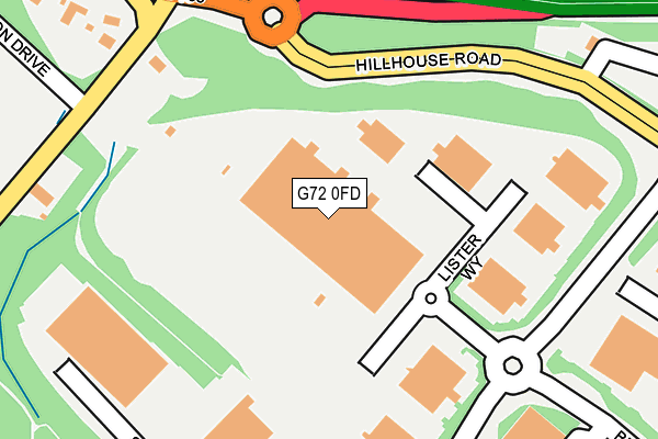 G72 0FD map - OS OpenMap – Local (Ordnance Survey)