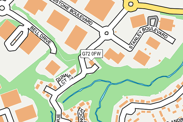 G72 0FW map - OS OpenMap – Local (Ordnance Survey)