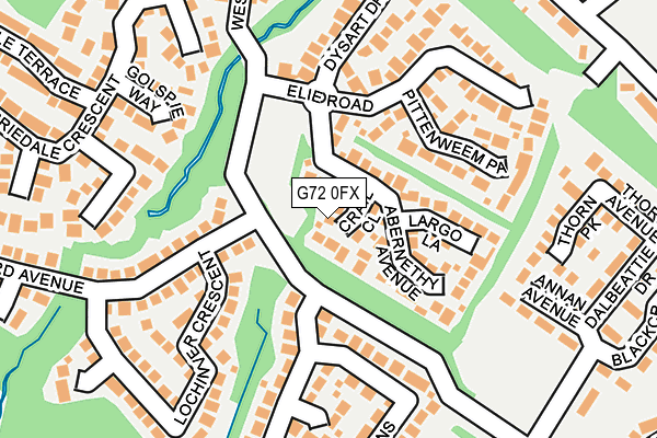 G72 0FX map - OS OpenMap – Local (Ordnance Survey)