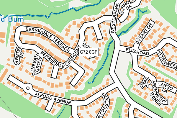 G72 0GF map - OS OpenMap – Local (Ordnance Survey)