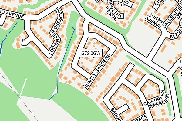G72 0GW map - OS OpenMap – Local (Ordnance Survey)