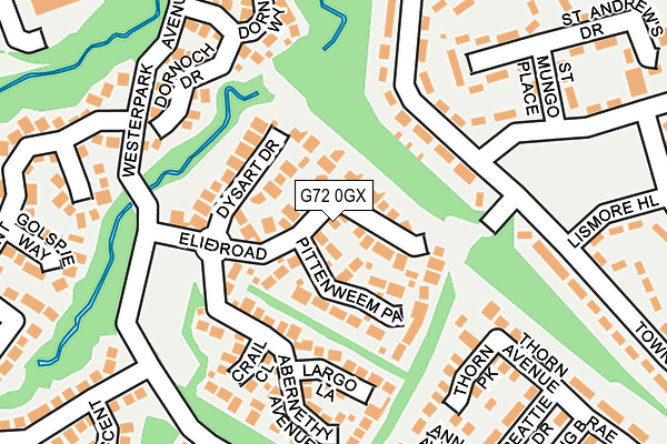 G72 0GX map - OS OpenMap – Local (Ordnance Survey)