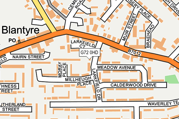 G72 0HD map - OS OpenMap – Local (Ordnance Survey)