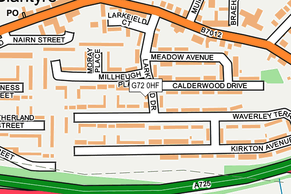 G72 0HF map - OS OpenMap – Local (Ordnance Survey)