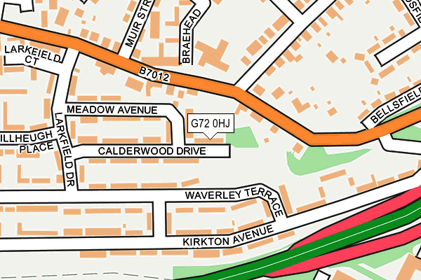 G72 0HJ map - OS OpenMap – Local (Ordnance Survey)