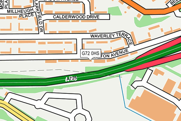 G72 0HS map - OS OpenMap – Local (Ordnance Survey)