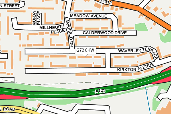 G72 0HW map - OS OpenMap – Local (Ordnance Survey)