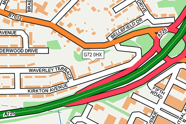 G72 0HX map - OS OpenMap – Local (Ordnance Survey)