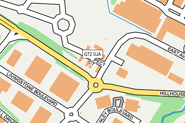 G72 0JA map - OS OpenMap – Local (Ordnance Survey)