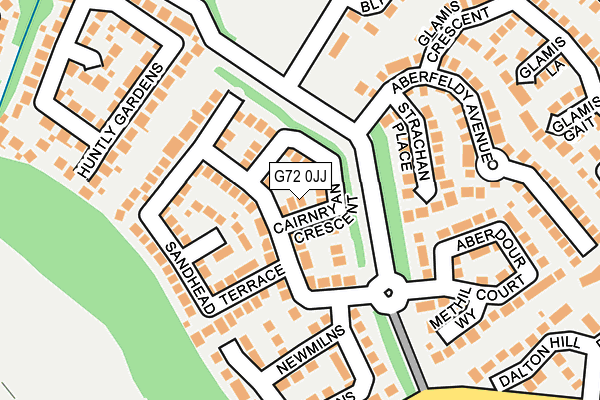 G72 0JJ map - OS OpenMap – Local (Ordnance Survey)